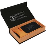Cargador inalámbrico de madera de 10 W luminoso "SCX.design W16"