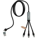 Cable de carga ultrarrápida de 100 W 5 en 1 de rPET "SCX.design C53"