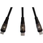 Cable de carga rápida 5 en 1 de 100 W/5 A con pantalla digital "SCX.design C50"