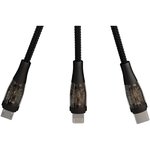Cable de carga rápida 5 en 1 de 100 W/5 A con pantalla digital "SCX.design C50"