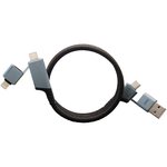 Cable de carga magnética ultrarrápida de 100 W 4 en 1 de rPET "SCX.design C52" 