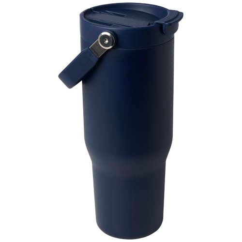 Vaso con aislamiento al vacío de cobre de acero inoxidable reciclado certificado RCS de 900 ml y con tapa de doble función "Bronx"