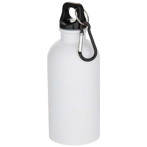 Botella de 400 ml de acero inoxidable mate con certificado RCS de una sola pared con mosquetón "Oregon"
