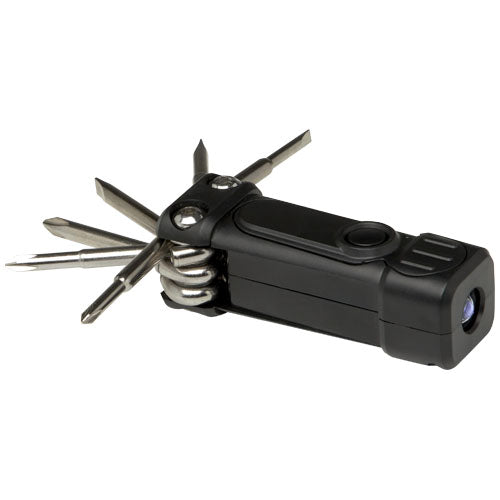 Set de destornilladores de plástico reciclado 8 en 1 RCS con linterna "Octo" - 10456990