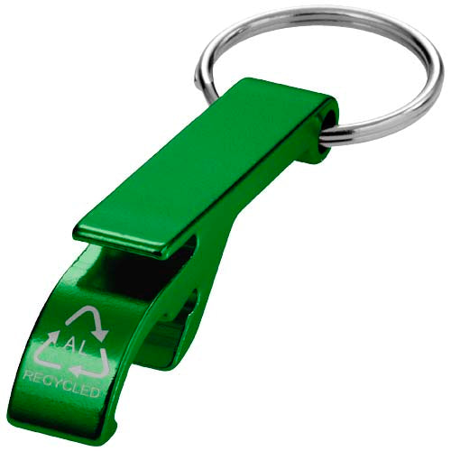Abridor para botellas y latas de aluminio reciclado RCS y con llavero "Tao"