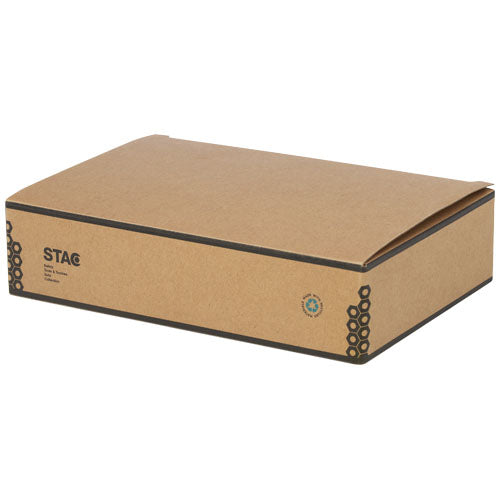 Set de herramientas de plástico reciclado con certificación RCS de 24 piezas con funda de corcho "Spike" - imagePackage