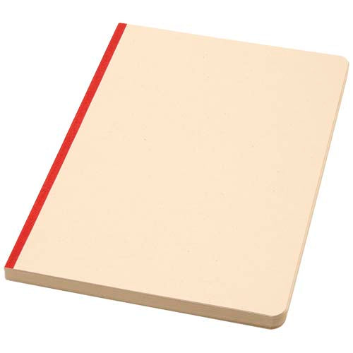 Libreta A5 de tapa blanda de RPET y caña de azúcar "Liliana"