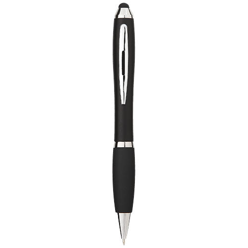 Bolígrafo stylus de color con empuñadura negra "Nash" (tinta negra)