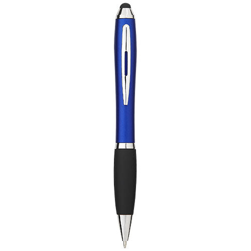 Bolígrafo stylus de color con empuñadura negra "Nash" (tinta azul)