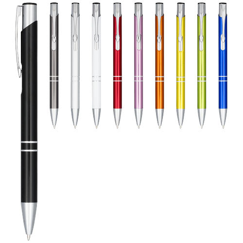 Bolígrafo de aluminio anodizado "Moneta" (tinta negra)