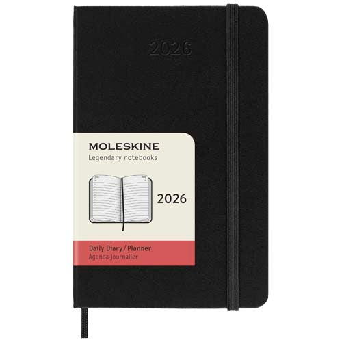 Agenda diaria de bolsillo de 12 meses con tapa dura "Moleskine"