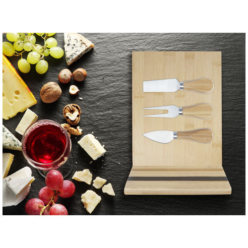 Tabla de quesos imantada con acesorios de bambú "Mancheg" - imageMood1