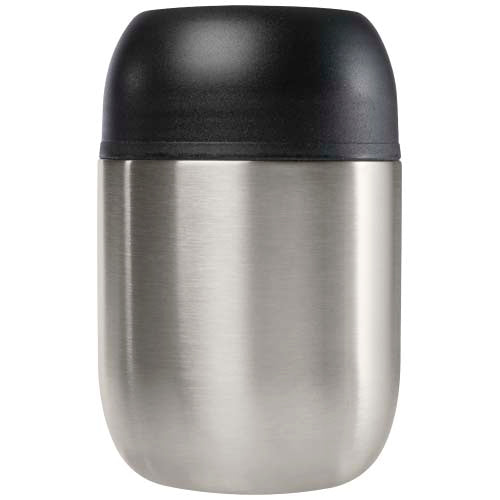 Fiambrera de 480 ml de acero inoxidable reciclado de doble pared "Supo" con cuchara plegable - imageFront
