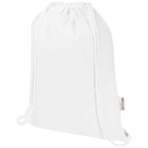 Bolsa de 5 L con cordón de algodón reciclado de 140 g/m² con certificado GRS "Oregon Blend"