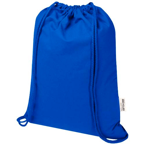 Bolsa de 5 L con cordón de algodón reciclado de 140 g/m² con certificado GRS "Oregon Blend"
