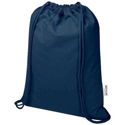 Bolsa de 5 L con cordón de algodón reciclado de 140 g/m² con certificado GRS "Oregon Blend"