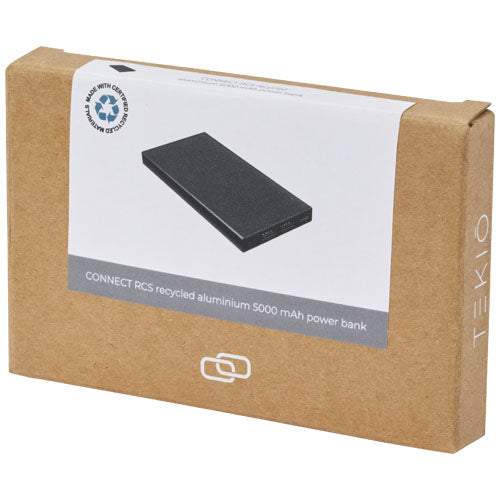 Batería externa de 5000 mAh en aluminio reciclado "Connect" - imagePackage