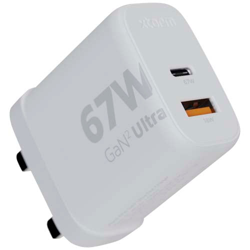 Cargador de pared de 67 W con enchufe del Reino Unido "Xtorm XEC067G GaN² Ultra"