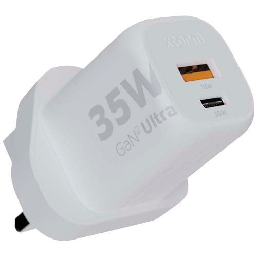 Cargador de pared de 35 W con enchufe del Reino Unido "Xtorm XEC035 GaN² Ultra"