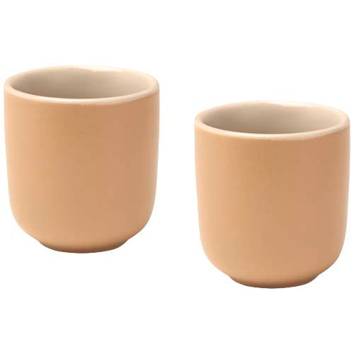 Juego de 2 tazas de espresso de cerámica acabado mate de 90 ml "Male" - 12639707