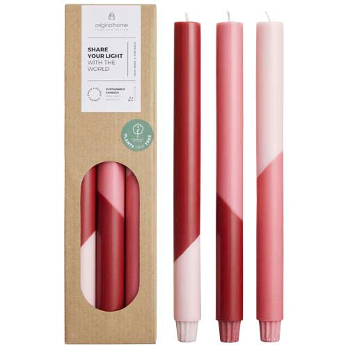 Velas diagonales - set de 3 "Originalhome Eden" - 12642521