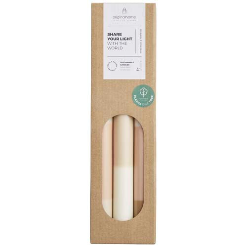 Velas de piedra caliza en capas - set de 3 "Originalhome" - imagePackage