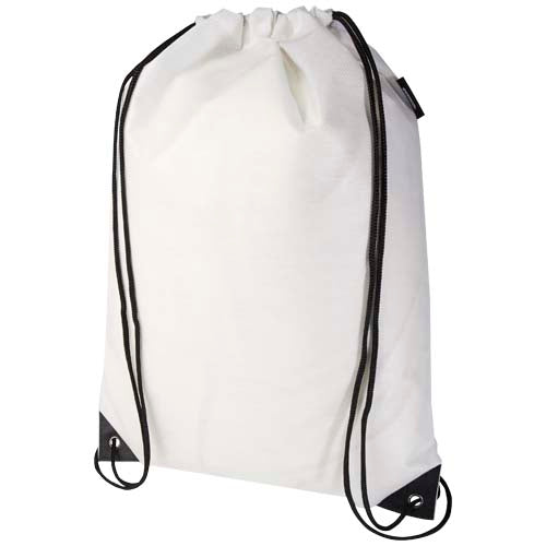 Bolsa de tela sin tejer de material reciclado GRS con cordón de 5 l "Evergreen"