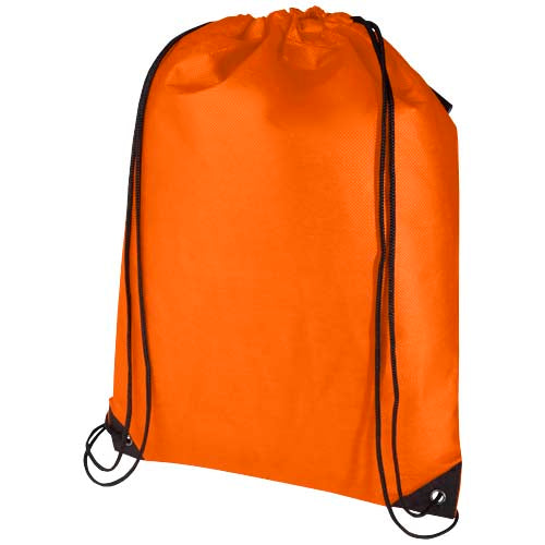 Bolsa de tela sin tejer de material reciclado GRS con cordón de 5 l "Evergreen"