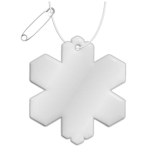 Colgante de PVC reflectante en forma de copo de nieve H-10 "RFX™" - 1PR09801