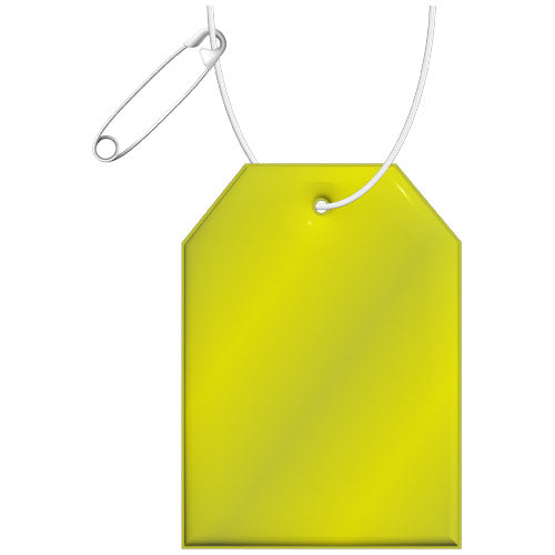 Colgante de PVC reflectante en forma de etiqueta H-12 "RFX™" - 1PR10613