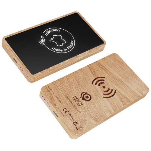 Batería externa inalámbrica de madera de 5000 mAh "SCX.design P34" - 1PX12570