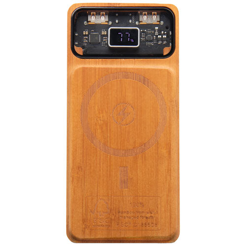 Batería externa magnética de madera de 10 000 mAh y 15 W "SCX.design P48" - 1PX15671