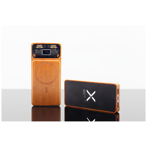 Batería externa magnética de madera de 10 000 mAh y 15 W "SCX.design P48" - imageMood1