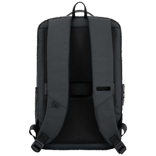 Mochila con protección, batería externa integrada de 10 000 mAh y cable de carga 3 en 1 "SCX.design L12" - imageBack