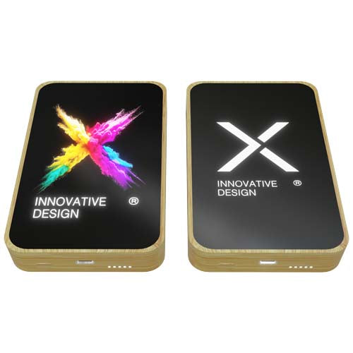 Batería externa de madera de 15 W y 5000 mAh con "MagSafe" "SCX.design P26" - 1PX20271