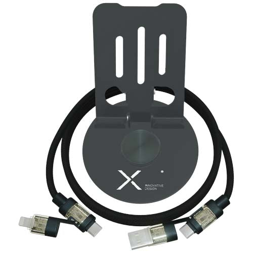 Soporte para teléfono 360° con cable de carga 4 en 1 de 240 W "SCX.design O34" - 1PX22682