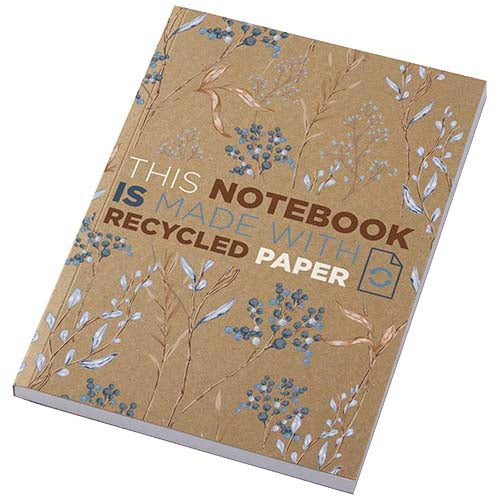 Libreta A5 de tapa blanda craft con 100 hojas de papel reciclado "Novella Austen"