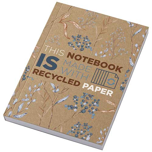 Libreta A6 de tapa blanda craft con 100 hojas de papel reciclado "Novella Austen"