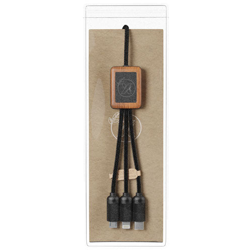 Cable de bambú 3 en 1 "SCX.design C29" - imagePackage