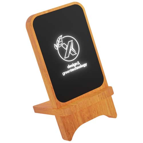 Cargador inalámbrico de madera de 15 W luminoso "SCX.design W16"