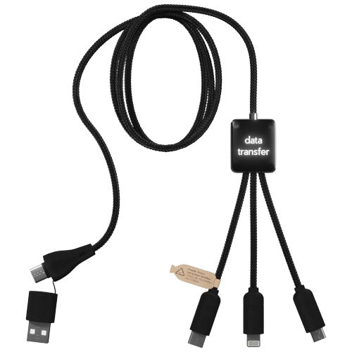 Cable de carga 5 en 1 RPET con transferencia de datos SCX "Design C45" - imageBack