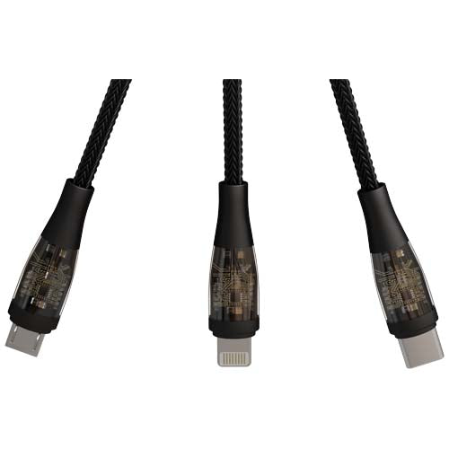 Cable de carga rápida 5 en 1 de 100 W/5 A con pantalla digital "SCX.design C50" - imageDetail3