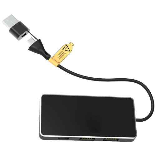 Hub USB 8 en 1 con doble entrada y 6 puertos "SCX.design H20" - imageFront