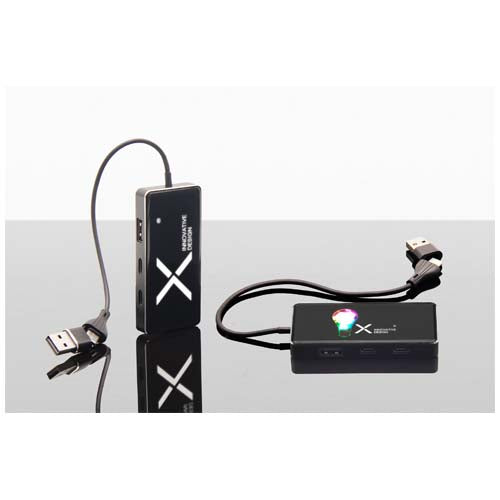 Hub USB 8 en 1 con doble entrada y 6 puertos "SCX.design H20" - imageMood1