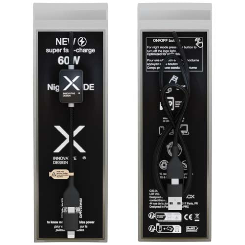 Cable de carga con interruptor de 60 W y logotipo retroiluminado "SCX.design C32" - imagePackage