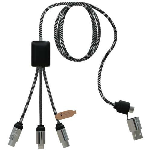 Cable de carga tipo C de 60 W con doble logotipo retroiluminado "SCX.design C33" - imageFront