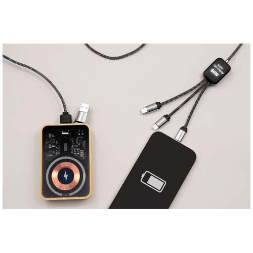 Cable de carga tipo C de 60 W con doble logotipo retroiluminado "SCX.design C33" - imageMood3
