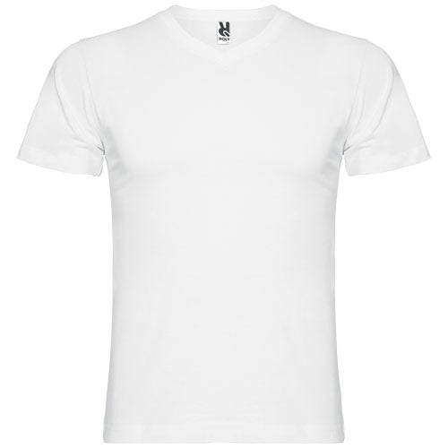 Camiseta de cuello de pico de manga corta para hombre "Samoyedo"
